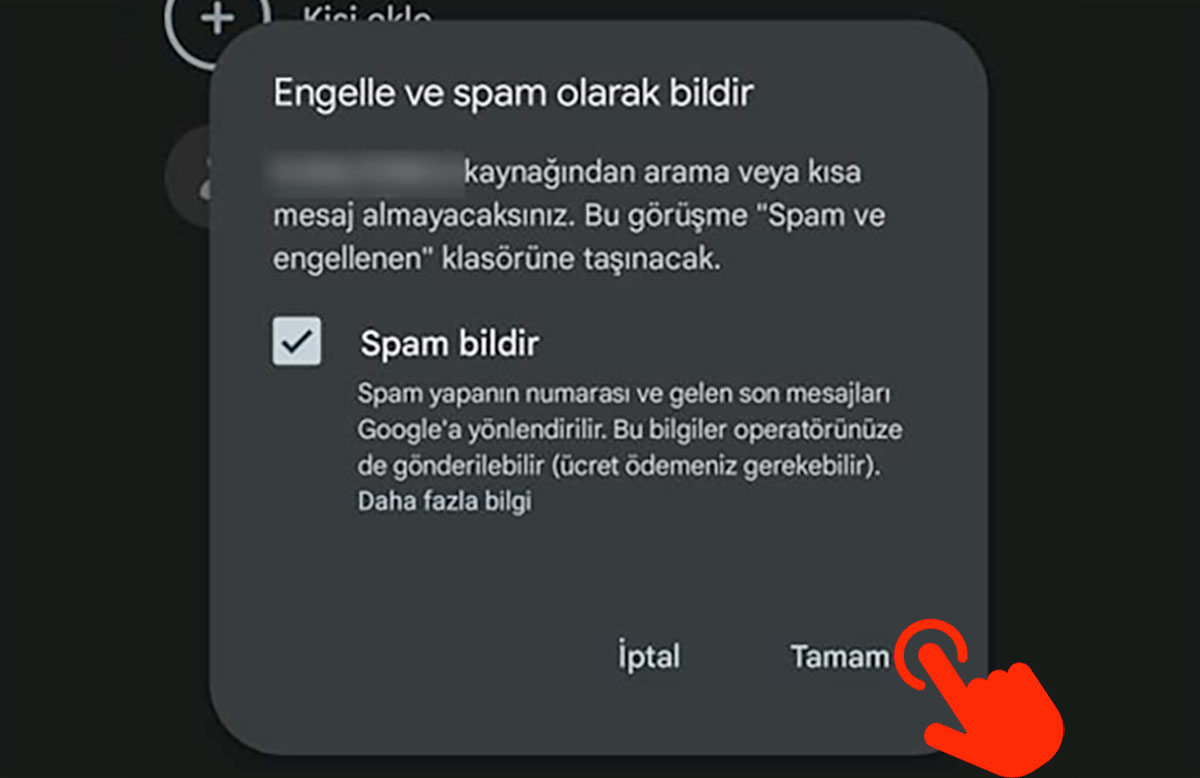 android sms engelleme adım 4
