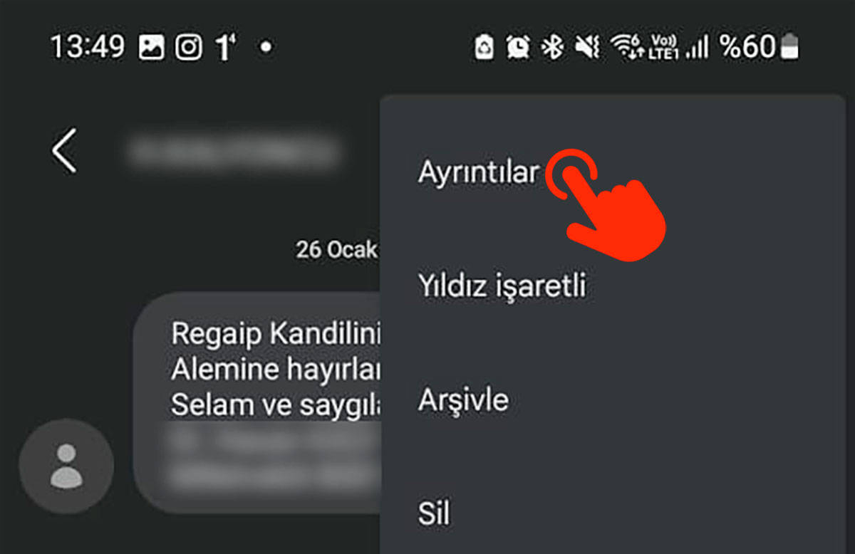 android sms engelleme adım 2