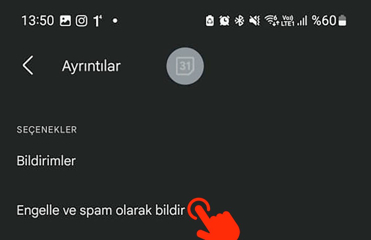 android sms engelleme adım 3