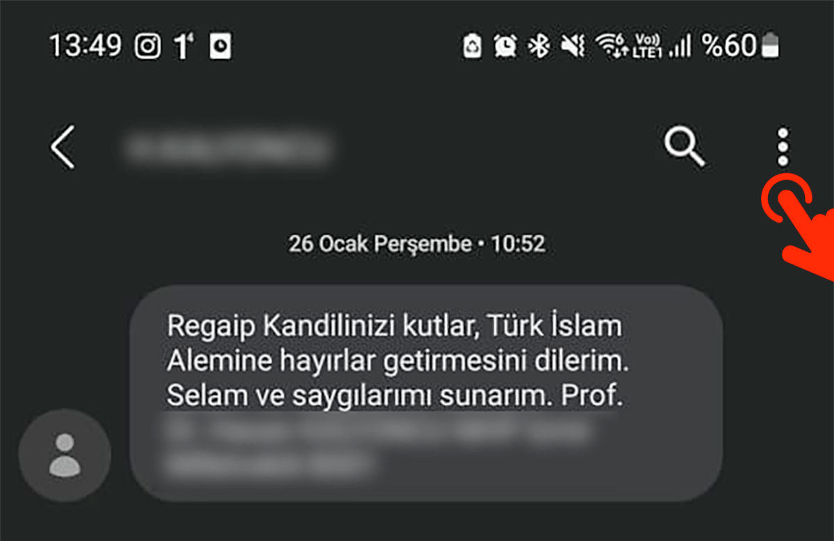 android sms engelleme adım 1