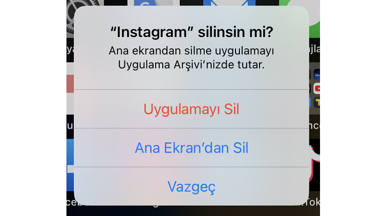 instagram önbellek silme, ios