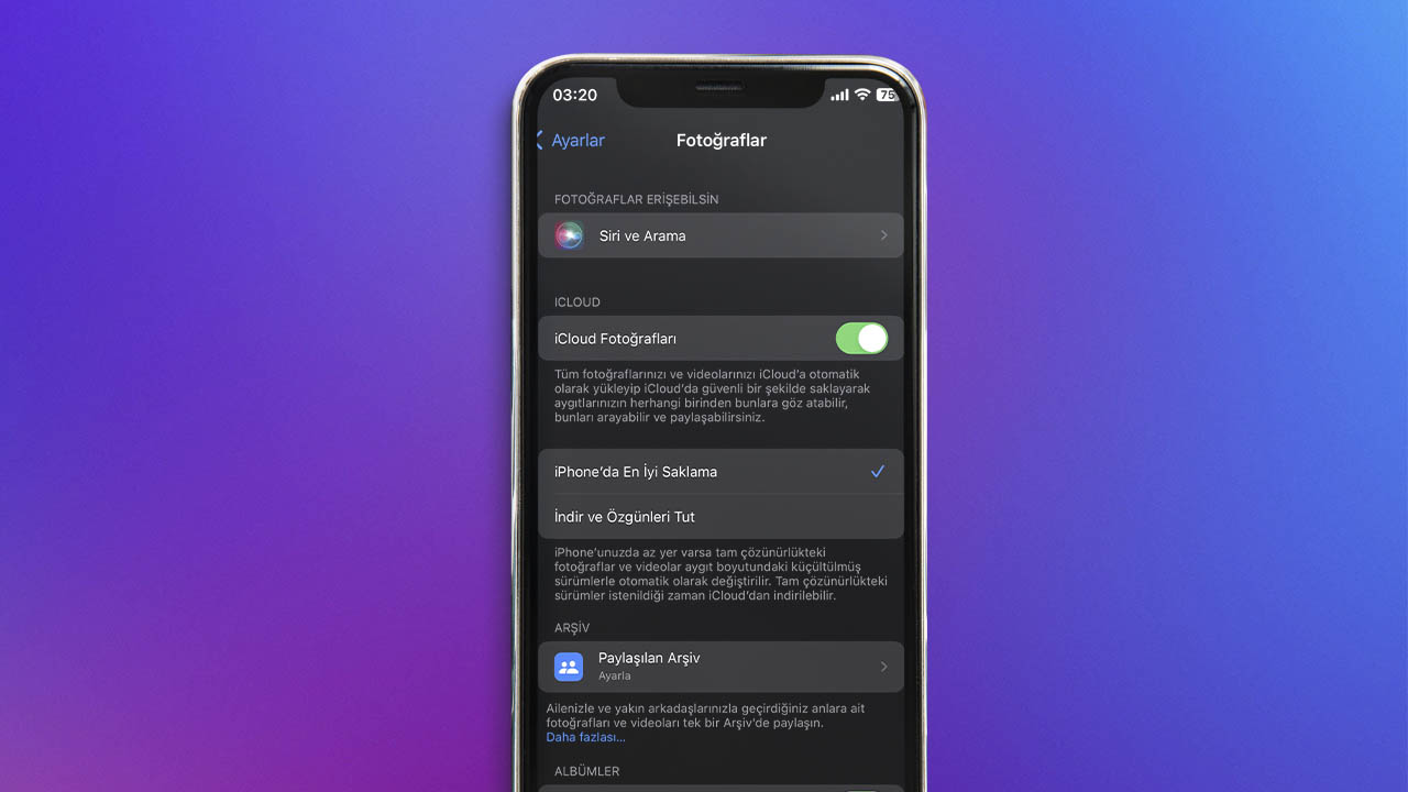 iCloud optimizasyonu