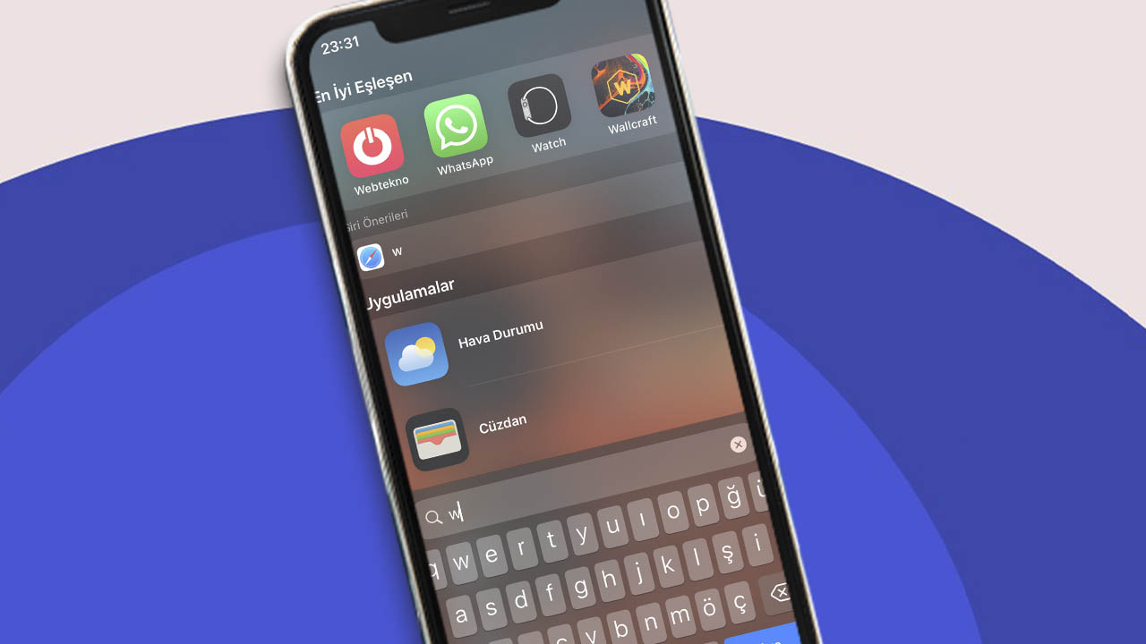 Siri önerileri menüsü