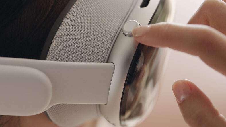 apple vizyon pro kontrol düğmesi