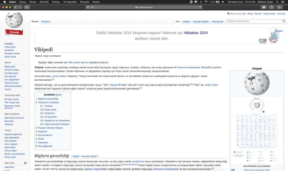Wikipedia Türkiye ablukasıyla ilgili bir şeyler oluyor olabilir